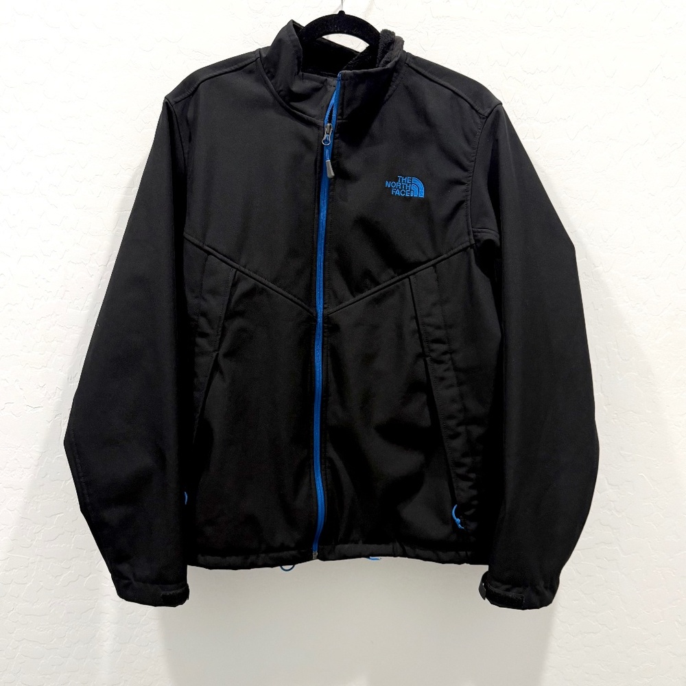 The North Face Mens Jacket Black/ Blue Trim and Logo Mens Large C848